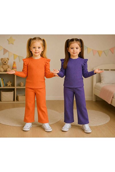 renkli diyar Girl child winter 2 set together daycare primary school kinderga...