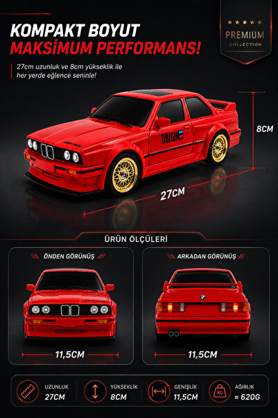 cayenna Drift RC 27 cm Uzaktan Kumandalı Şarjlı Drift Araba 4x4 Çekişli Neon ...