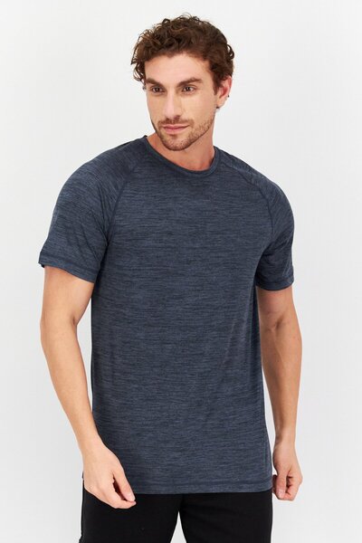 gaiam Men Crew Neck Sleeveless Heather T-Shirts, Grey