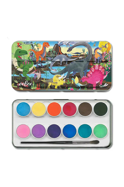 Eeboo Teneke Kutulu 12li Suluboya - Dinosaur