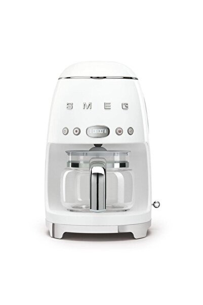 SMEG DCF02WHEU Drip Coffee Maker, 1050 W, 1.4 L, 10 Cups, White
