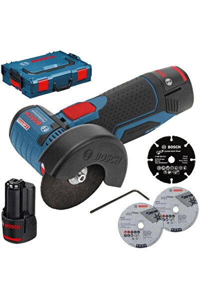 Bosch GWS 12V-76 Polizor unghiular fără fir, 2 x 3Ah baterii Li-Ion + L-BOXX