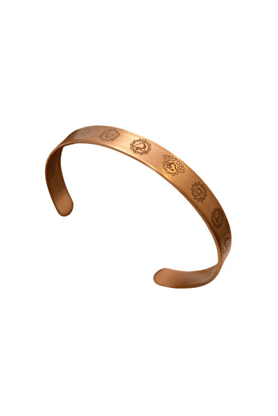 FM 💎   سوار من النحاس النقي بتصميم أساور فاخرة مزودة بـ 7 شقوقات مغلقة (طول ...