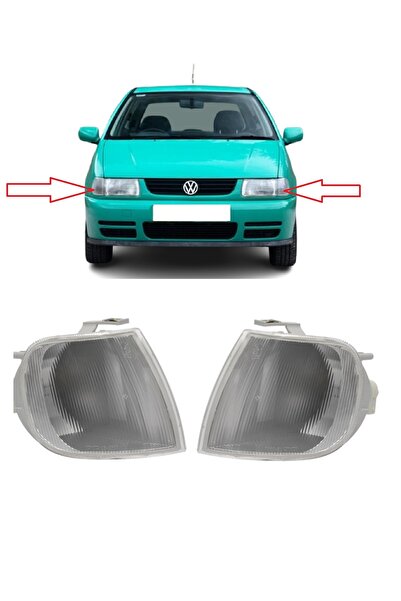 cme parts Volkswagen Vw Polo HB 1994-1999 Uyumlu Sağ + Sol Ön Sinyal Lambası ...