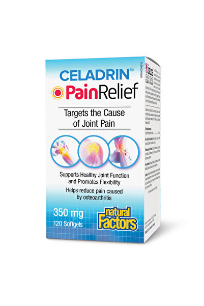 Natural Factors Celadrin Pain Relief, 120 Softgels, 350 mg