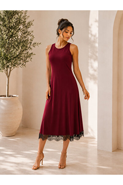 Kokosh moda Elegant and Comfortable! Women's Sleeveless Round Neck Midi Dress...