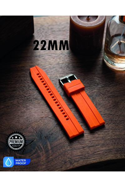 beroo straps 22mm Şeritli Ralli Model Premium Silikon Akıllı Saat Kordonu – P...