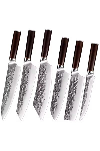 hocho Set 6 cutite profesionale seria Vintage, otel japonez HRC 60 calire man...