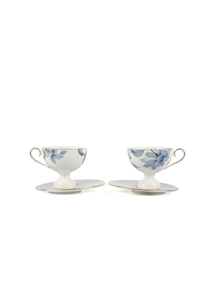 Mikasa Moor Linear Bloom Blue 2-Piece Coffee Cup Set 90Cc