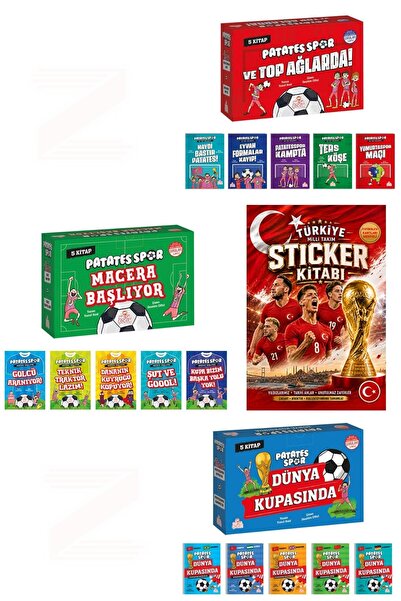 Nesil Çocuk Yayınları Patates Spor 3'lü Set 15 Kitap ve Soru Kitapçığı-Türkiy...