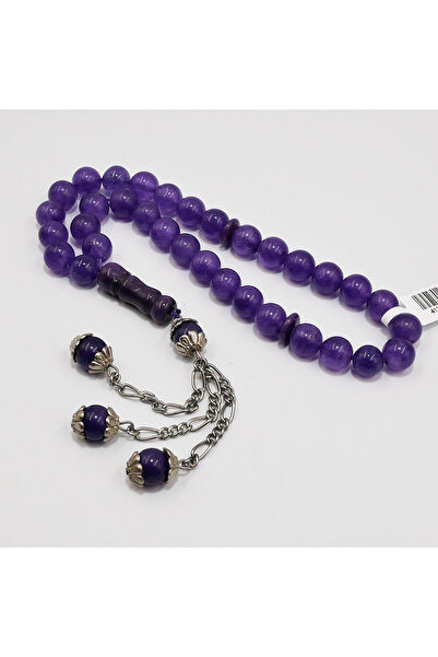 genernic Amethyst Rosary 33 Beads 10mm Deep Purple Natural Stone Prayer Beads...