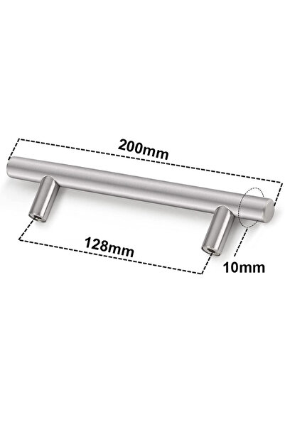 Choice14 silver 128mm Furniture Handles Wardrobe Door Pull Stainless Steel Dr...