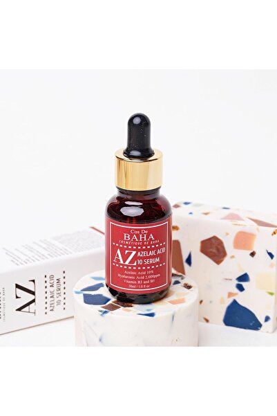 Cos De Baha Premium Azelaic Acid 10% Serum 1 Fl Oz – Niacinamide & Panthenol Face Serum for Blemish-Prone, Redness-Prone & Oily Skin – Lightweight Aloe-Based Korean Skincare (30 ml)