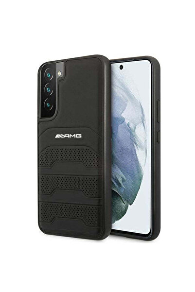 MERCEDES Husă AMHCS22MGSEBK AMG, cu linii în relief din piele, pentru Samsung...