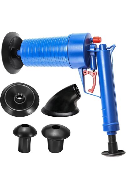 Ayawaska Pistol desfundat tevi cu aer comprimat si 4 adaptoare, pompa manuala...