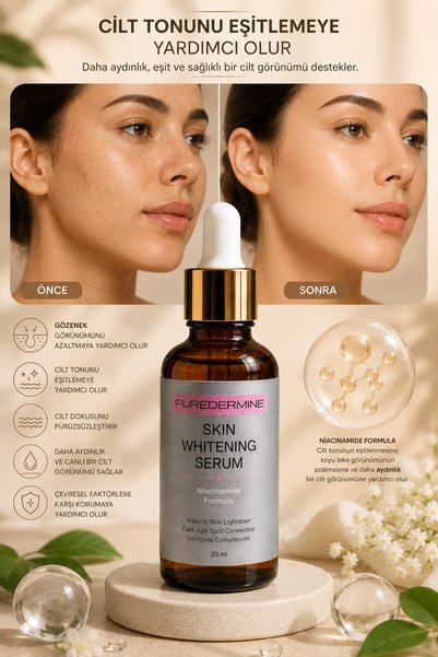 Puredermine Niacinamide Power-Boosting Care Serum to Help Even Skin Tone, Reduce the Appearance of Dark Spots, and Achieve a Brighter, Smoother Skin Appearance