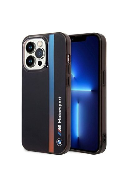 BMW Husă BMHCP14L22HVGV pentru iPhone 14 Pro 6.1 ", negru, negru, Dungi trico...