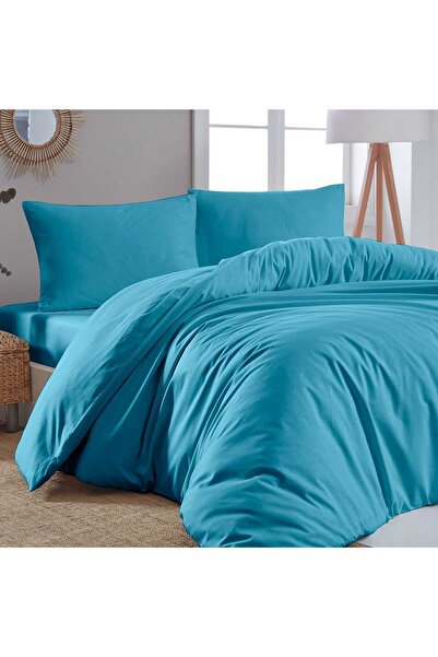 Beauty Home Παπλωματοθήκη μονή μονόχρωμη Art 1999 170x250 Πετρόλ