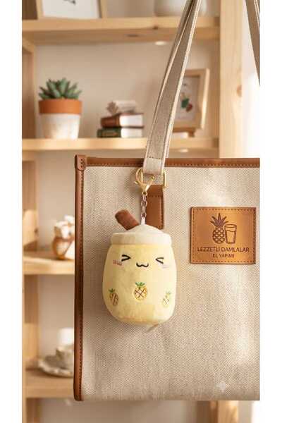 Şirin Kawaii Meyveli Peluş Anahtarlık - Sevimli Bubble Çay Çanta Aksesuarı