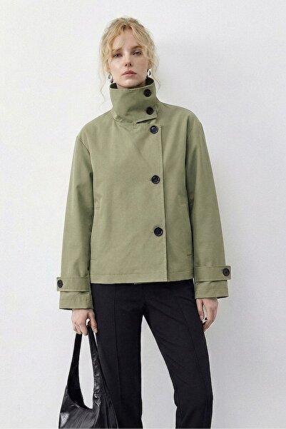 Hiccup Trench scurt cu guler mandarin LUCCI
