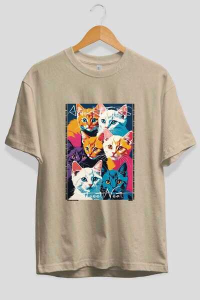 Ankhises Μπλουζάκι  "For the Love of Cats " με 20 σχέδια γάτας στο μπροστινό ...