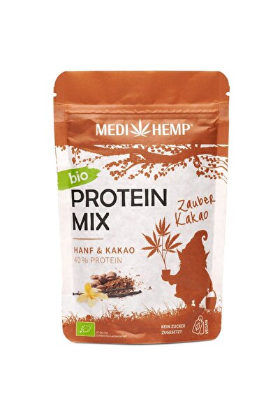 MediHemp Mix proteic din canepa cu cacao bio (40% proteine) 200g