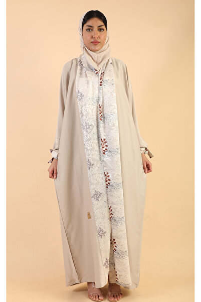 Stylish Fashion Stylish Fashion Abaya - Bahraini Silk Touch Wrap in Beige