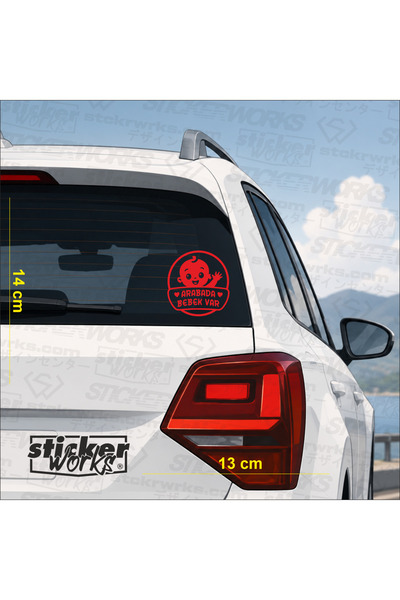 Sticker Works يوجد ملصق طفل في السيارة