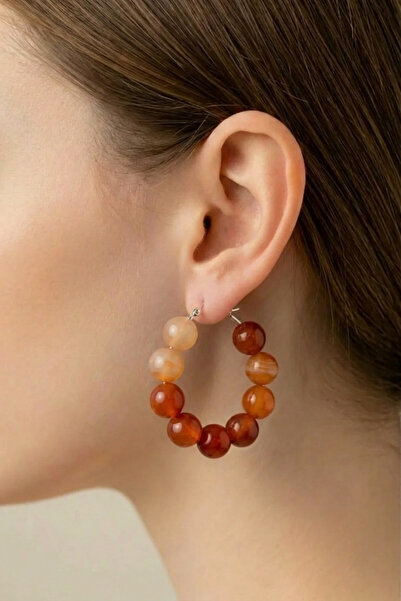 PETEK AKSESUAR Acrylic Hoop Earrings 5 Cm.
