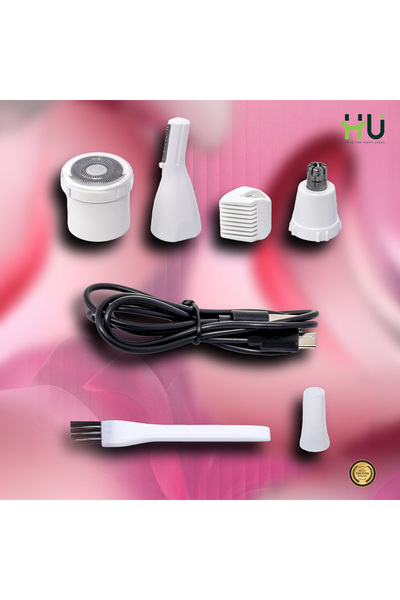 HU HAPPY USER 4-in-1 Lady Shaver Electric Trimmer – Rechargeable Women’s Hair...