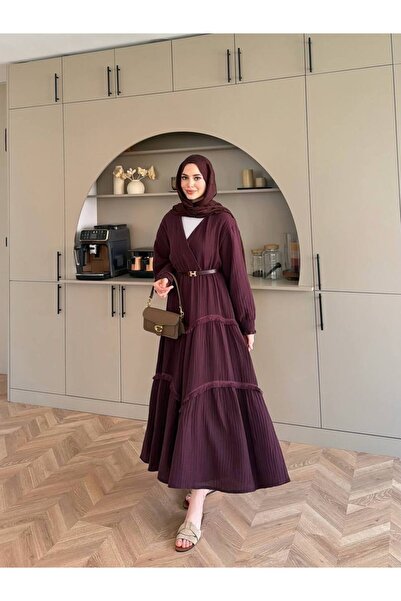 Ay Fashion Official Püskül Detaylı Müslüm Elbise