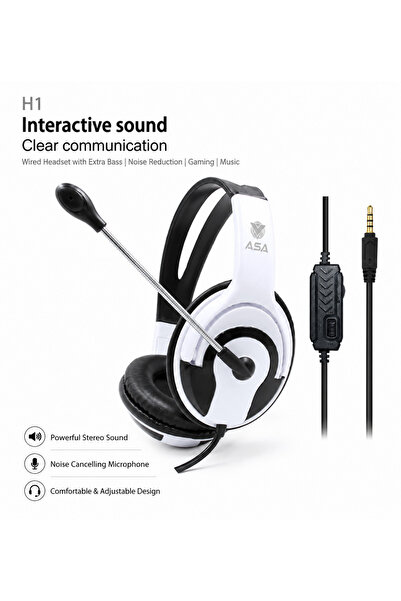 ASA 003 Wired Gaming Headset for PS5, PS4, PC, Xbox Series X|S, Nintendo Swit...