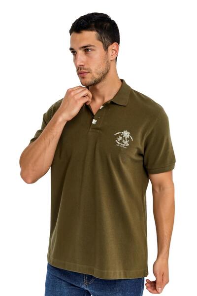 Arma Ar-Ma Men's Polo Collar T-Shirt Picture Printed Knitted Fabric Large Siz...