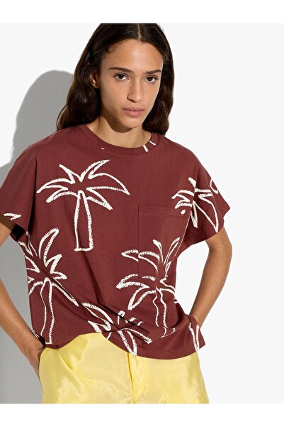 PARFOIS Kadın Desenli Pamuklu T-Shirt