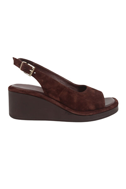 KAHVE SÜET KLASİK SANDALET 1263
