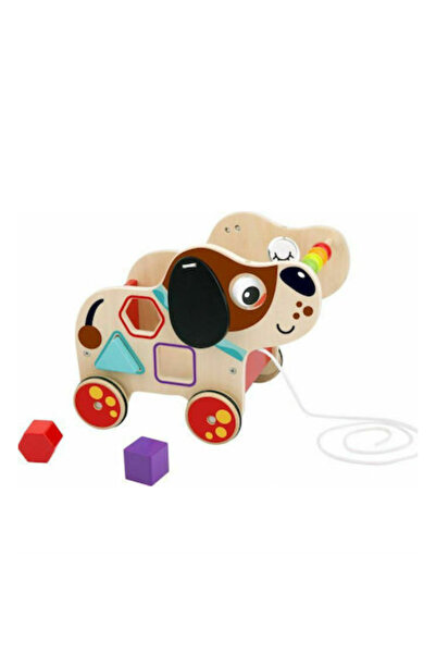 Tooky Toys Ξύλινο μεγάλο σκυλάκι που τραβιέται με αντιστοίχιση σχημάτων. Για ...