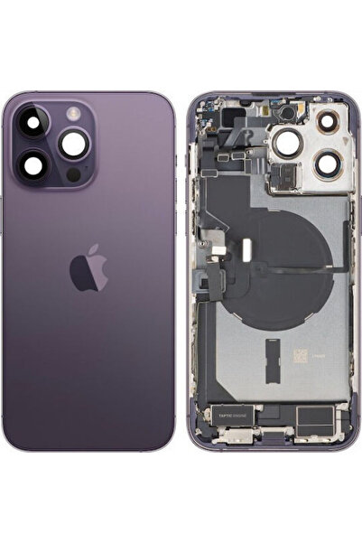 Apple Κάλυμμα Μπαταρίας Πίσω Γυαλί Μεσαίο Πλαίσιο iPhone 14 Pro Max Πλήρη Αντ...