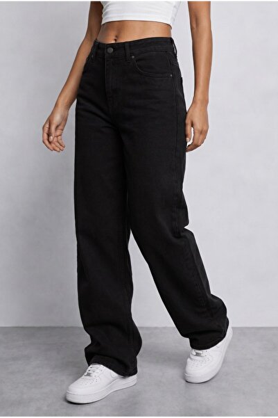 BİKELİFE Women's Black High Waist Wide Leg Loose Stretchy Palazzo Pants