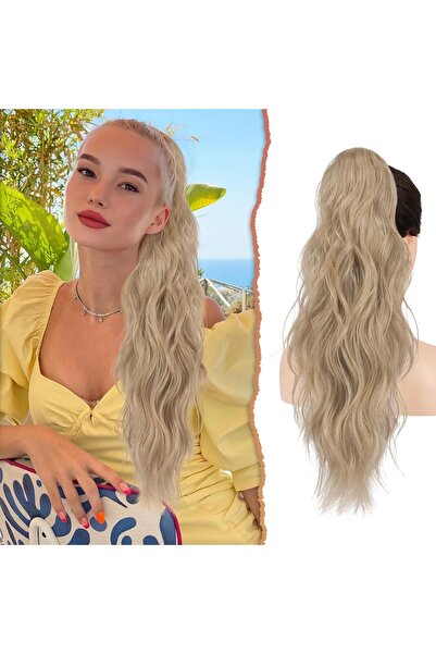 OEM Coadă detașabilă Synthetic Blond Extensii Păr de aspect 66 cm
