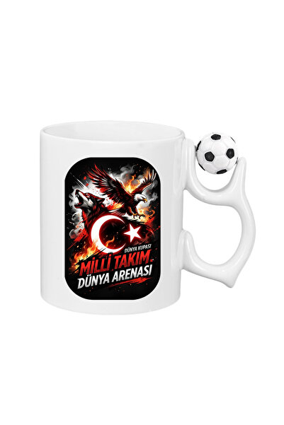 CERCİBAZAAR Red-White Custom Graphic Printed Mug