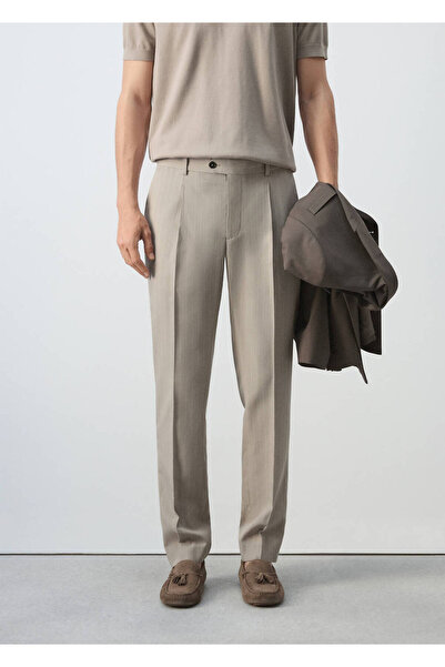 MANGO Man Slim fit lyocell keten pantolon
