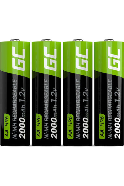 Green Επαναφορτιζόμενη Μπαταρία AA Ni-MH 2000mAh 1.2V 4 τεμάχια
