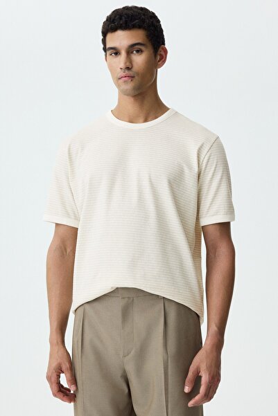 H&M Keten Karışımlı Tişört Relaxed Fit