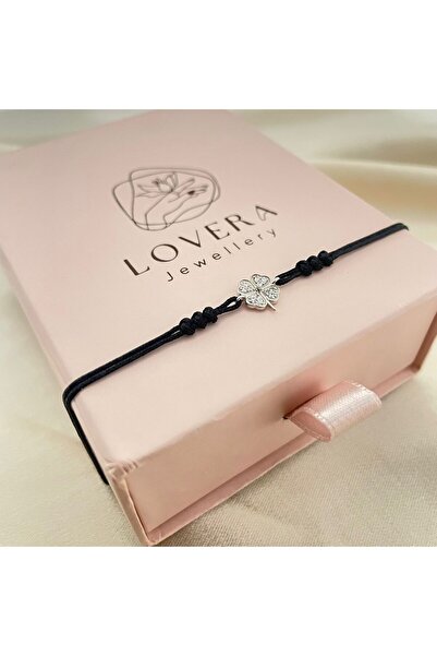 Lovera Jewellery 925 Ayar Gümüş Sertifikalı Dört Yapraklı Yonca Şans ve Sevgi...