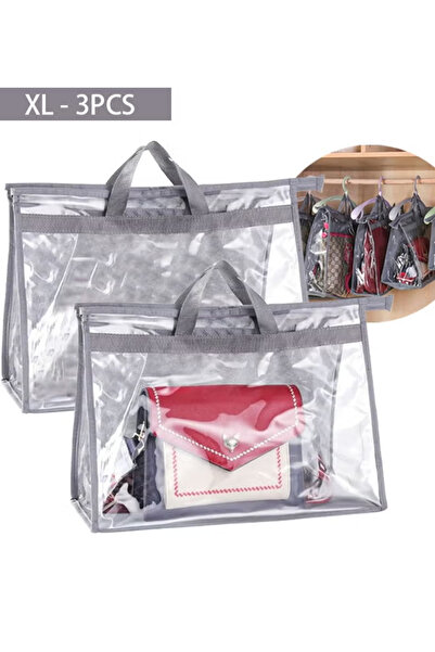 TAPIT 3 PCS Dust Bags for Handbags. Clear Handbag Storage Organizer. Transpar...