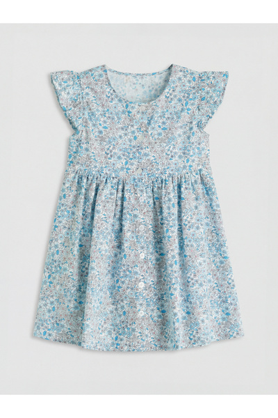 LC Waikiki Rochie florală pentru fete cu aspect de in