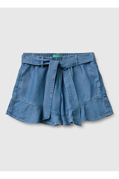 United Colors of Benetton Lacivert Kız Çocuk Şort 4FFKC904W