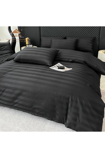 JOJO HOME Lenjerie de Pat 100% Bumbac, Damasc Deluxe Hotelier, 6 Piese, Cearc...