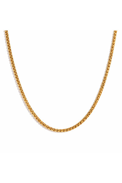YVA Jewelry Colier de damă din oțel inoxidabil placat cu aur, rezistent la ap...