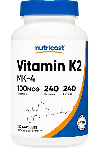 Nutricost فيتامين ك2 (MK4) 240 كبسولة (100 ميكروغرام) - خالٍ من الغلوتين وغير...